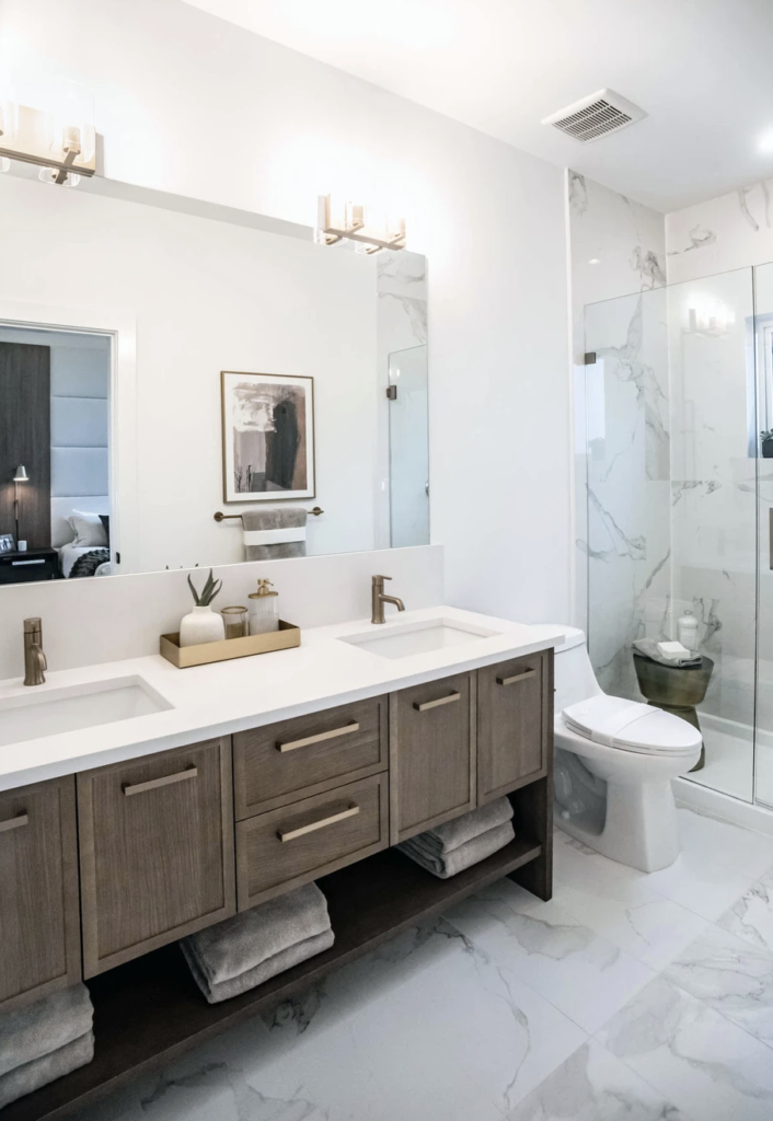 Renovated Bathroom with modern fixtures